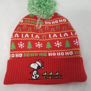 Peanuts Snoopy & Woodstock Multicolor Christmas Beanie O/S - NEW